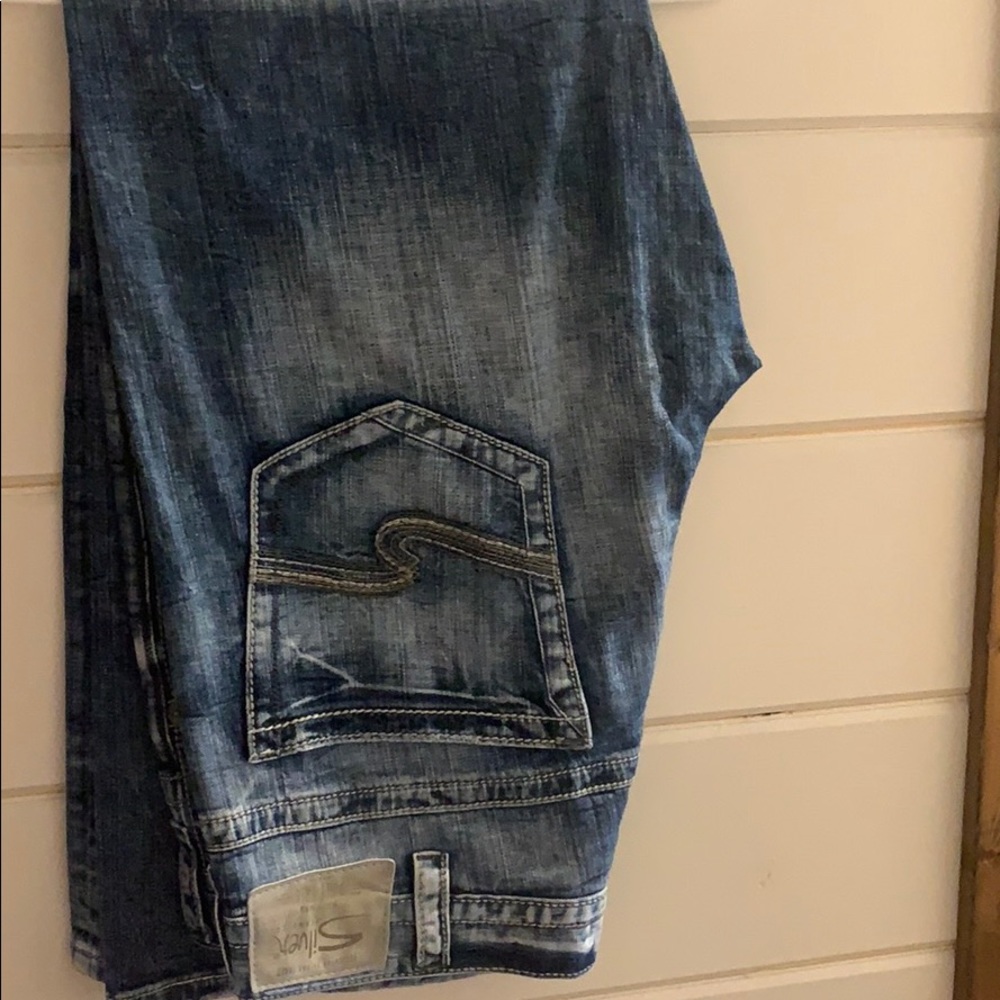 Men’s Silver Jeans Gordie style 38x30 like new